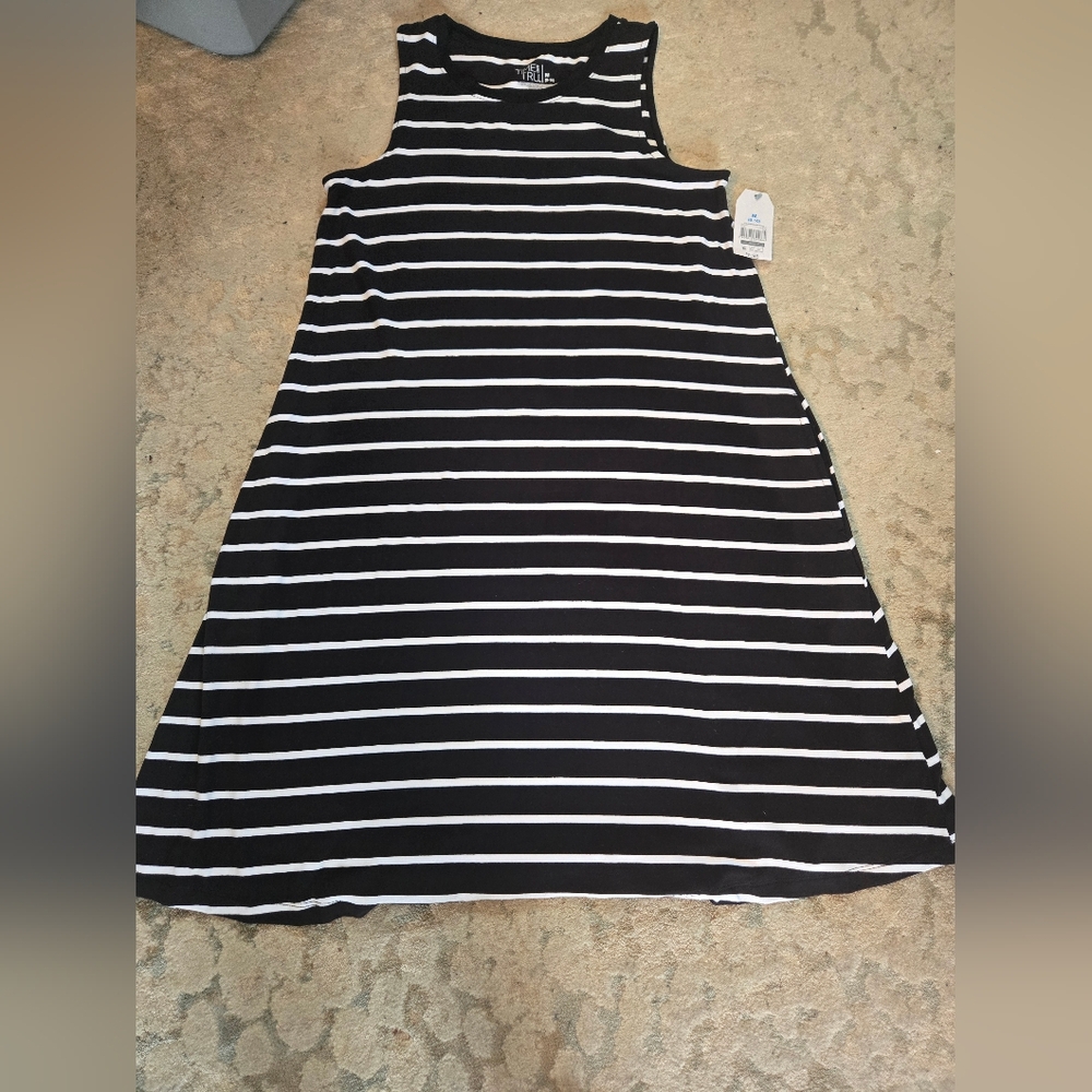 Black and White Striped Skirt